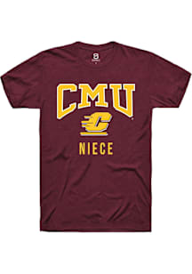 Summit Sportswear Central Michigan Chippewas Maroon Niece Short Sleeve T Shirt