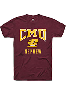 Summit Sportswear Central Michigan Chippewas Maroon Nephew Short Sleeve T Shirt