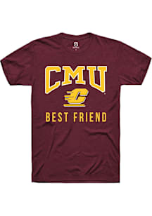 Summit Sportswear Central Michigan Chippewas Maroon Best Friend Short Sleeve T Shirt