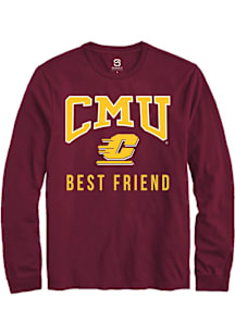 Summit Sportswear Central Michigan Chippewas Maroon Best Friend Long Sleeve T Shirt