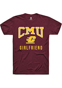 Summit Sportswear Central Michigan Chippewas Maroon Girlfriend Short Sleeve T Shirt
