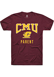 Summit Sportswear Central Michigan Chippewas Maroon Parent Short Sleeve T Shirt