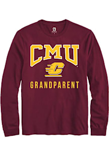 Summit Sportswear Central Michigan Chippewas Maroon Grandparent Long Sleeve T Shirt