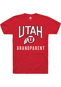 Rally Utah Utes Red Grandparent Short Sleeve T Shirt