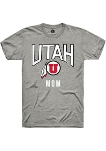 Rally Utah Utes Grey Mom Short Sleeve T Shirt