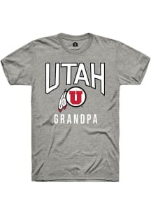 Rally Utah Utes Grey Grandpa Short Sleeve T Shirt