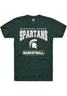 Michigan State Spartans Green Rally Basketball Short Sleeve T Shirt