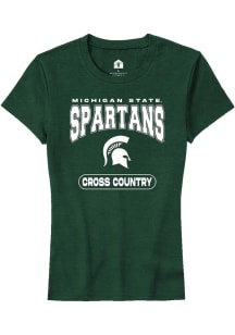 Michigan State Spartans Green Rally Cross Country Short Sleeve T-Shirt