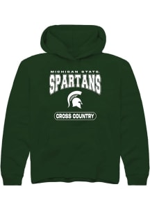 Youth Michigan State Spartans Green Rally Cross Country Long Sleeve Hooded Sweatshirt