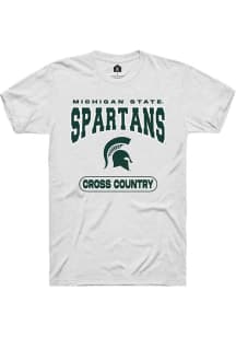 Michigan State Spartans White Rally Cross Country Short Sleeve T Shirt