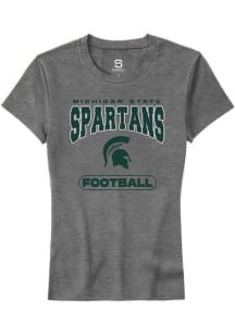 Michigan State Spartans Grey Summit Sportswear Football Short Sleeve T-Shirt