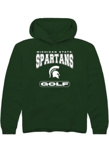 Youth Michigan State Spartans Green Rally Golf Long Sleeve Hooded Sweatshirt