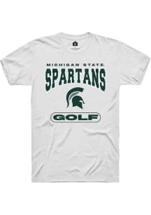 Michigan State Spartans White Rally Golf Short Sleeve T Shirt