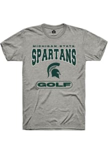 Michigan State Spartans Grey Rally Golf Short Sleeve T Shirt