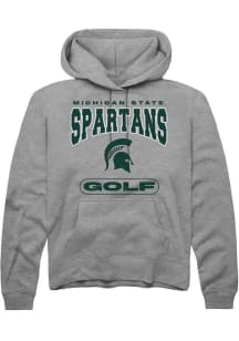 Mens Michigan State Spartans Grey Rally Golf Hooded Sweatshirt