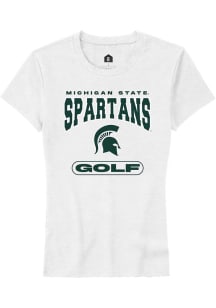 Michigan State Spartans White Rally Golf Short Sleeve T-Shirt