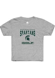 Youth Michigan State Spartans Grey Rally Golf Short Sleeve T-Shirt