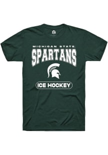 Michigan State Spartans Green Rally Ice Hockey Short Sleeve T Shirt