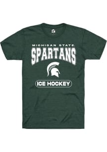 Michigan State Spartans Green Rally Ice Hockey Short Sleeve T Shirt