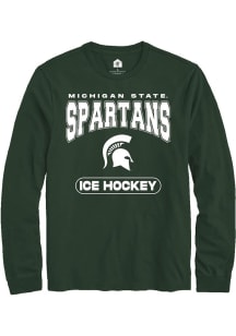 Mens Michigan State Spartans Green Rally Ice Hockey Tee