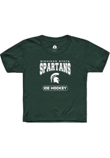 Youth Michigan State Spartans Green Rally Ice Hockey Short Sleeve T-Shirt