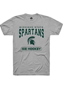 Michigan State Spartans Grey Rally Ice Hockey Short Sleeve T Shirt