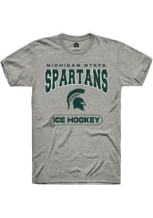 Michigan State Spartans Grey Rally Ice Hockey Short Sleeve T Shirt