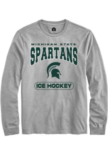 Mens Michigan State Spartans Grey Rally Ice Hockey Tee