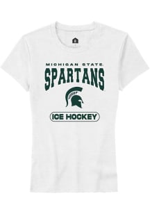 Michigan State Spartans White Rally Ice Hockey Short Sleeve T-Shirt