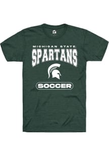 Michigan State Spartans Green Rally Soccer Short Sleeve T Shirt