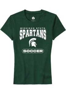 Michigan State Spartans Green Rally Soccer Short Sleeve T-Shirt