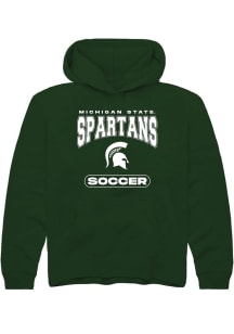 Youth Michigan State Spartans Green Rally Soccer Long Sleeve Hooded Sweatshirt