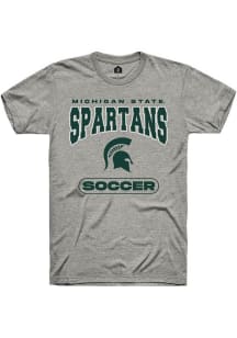 Michigan State Spartans Grey Rally Soccer Short Sleeve T Shirt