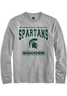 Mens Michigan State Spartans Grey Rally Soccer Tee