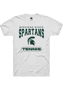 Michigan State Spartans White Rally Tennis Short Sleeve T Shirt