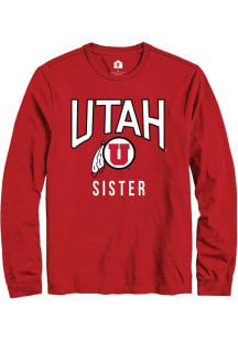 Rally Utah Utes Red Sister Long Sleeve T Shirt