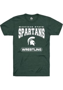 Michigan State Spartans Green Rally Wrestling Short Sleeve T Shirt