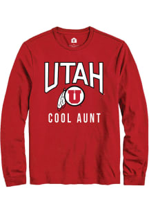 Rally Utah Utes Red Cool Aunt Long Sleeve T Shirt