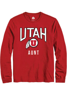 Rally Utah Utes Red Aunt Long Sleeve T Shirt