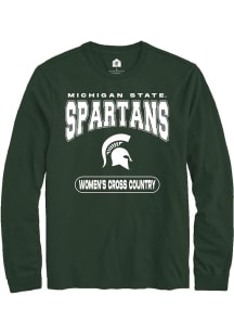 Mens Michigan State Spartans Green Rally Women's Cross Country Tee