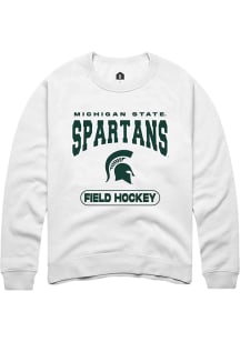 Mens Michigan State Spartans White Rally Field Hockey Crew Sweatshirt