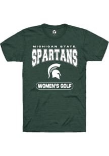 Michigan State Spartans Green Rally Women's Golf Short Sleeve T Shirt