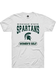 Michigan State Spartans White Rally Women's Golf Short Sleeve T Shirt