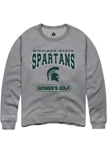 Mens Michigan State Spartans Grey Rally Women's Golf Crew Sweatshirt