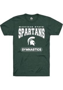 Michigan State Spartans Green Rally Gymnastics Short Sleeve T Shirt