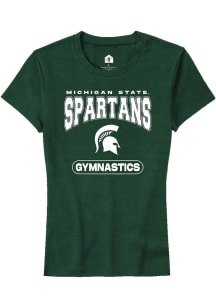 Michigan State Spartans Green Rally Gymnastics Short Sleeve T-Shirt