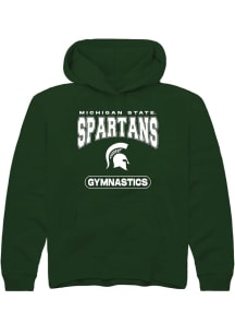 Youth Michigan State Spartans Green Rally Gymnastics Long Sleeve Hooded Sweatshirt