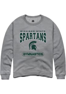 Mens Michigan State Spartans Grey Rally Gymnastics Crew Sweatshirt