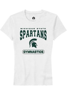 Michigan State Spartans White Rally Gymnastics Short Sleeve T-Shirt