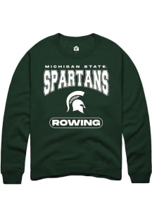 Mens Michigan State Spartans Green Rally Rowing Crew Sweatshirt